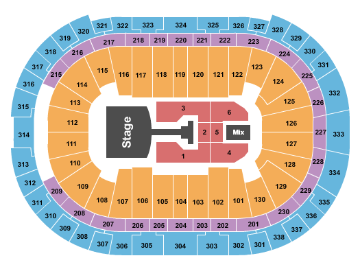 Pink PNC Arena Seating Chart