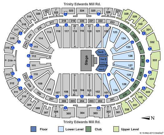 PNC Arena Sesame Street - Zone Seating Chart