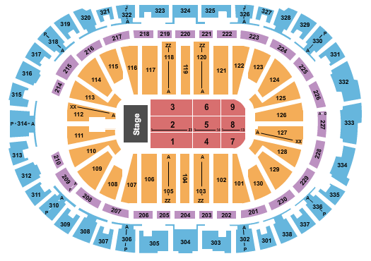 seating chart for PNC Arena - The Black Keys - eventticketscenter.com