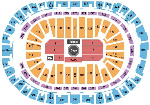 PNC Arena UFC Fight Night Seating Chart