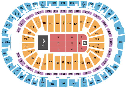 seating chart for PNC Arena - Wild N Out - eventticketscenter.com