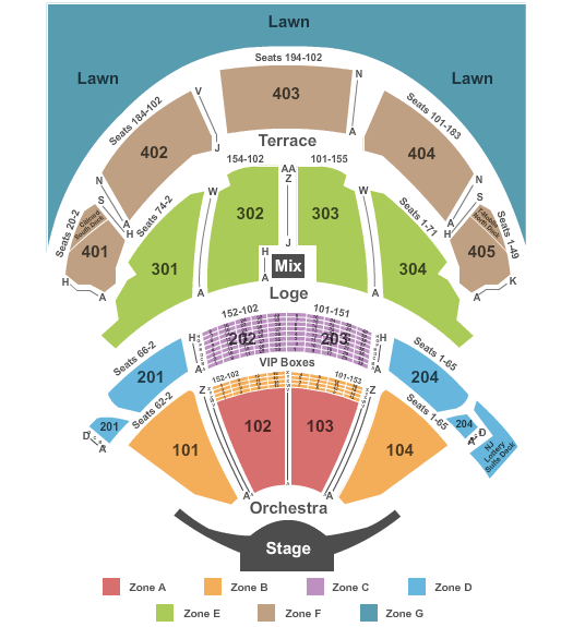 Bethel Woods Seating Chart Pdf