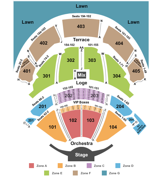Pnc Arts Center Holmdel Seating Chart