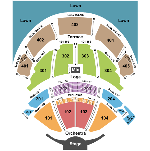 Pnc Bank Arts Center Interactive Seating Chart