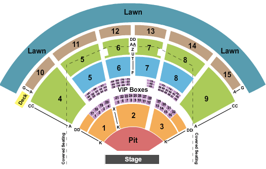 PNC Music Pavilion - Charlotte Dead & Company Seating Chart