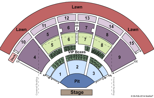 Seat Number Coastal Credit Union Music Park Seating Chart