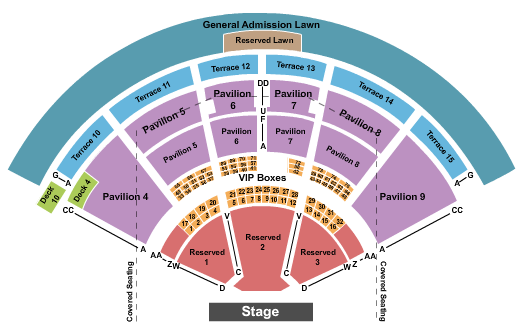 PNC Music Pavilion - Charlotte Endstage 2 Seating Chart