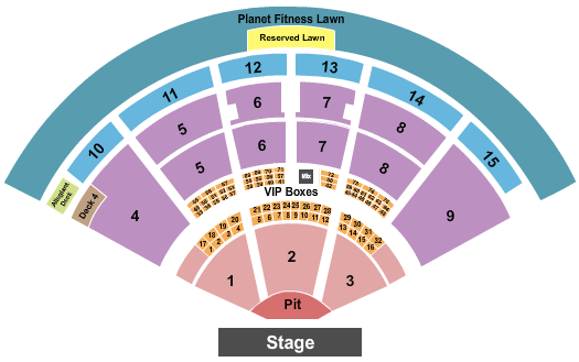 PNC Music Pavilion - Charlotte (Formerly Verizon Wireless Amphitheatre) Seating Chart