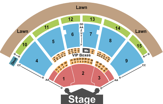 PNC Music Pavilion Seating Chart - Charlotte