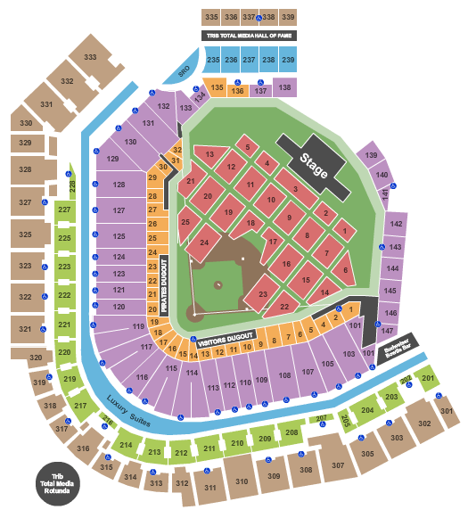 PNC Park Billy Joel Seating Chart