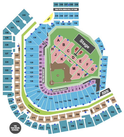 PNC Park Def Leppard Seating Chart