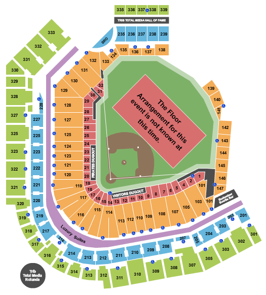 PNC Park Generic Field Seating Chart