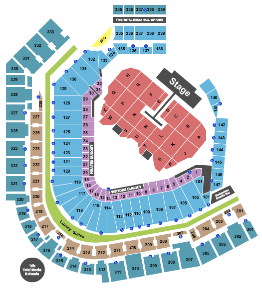 PNC Park Post Malone Seating Chart