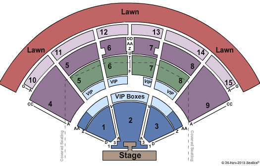 PNC Pavilion At The Riverbend Music Center One Direction Seating Chart