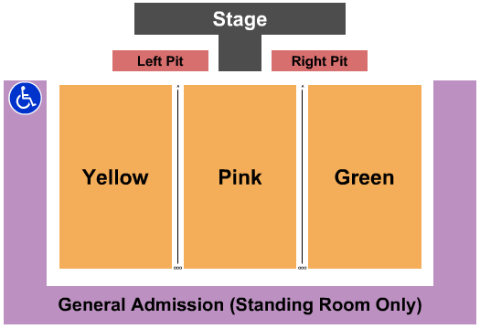 PNC Waterside Pavilion Endstage w/ L&R Pits Seating Chart