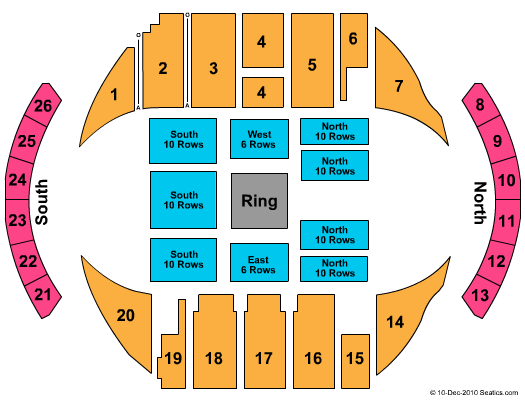 PNE Agrodome WWE Seating Chart