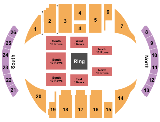 PNE Agrodome WWE Seating Chart