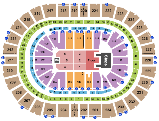 PPG Paints Arena Blink 182 Seating Chart