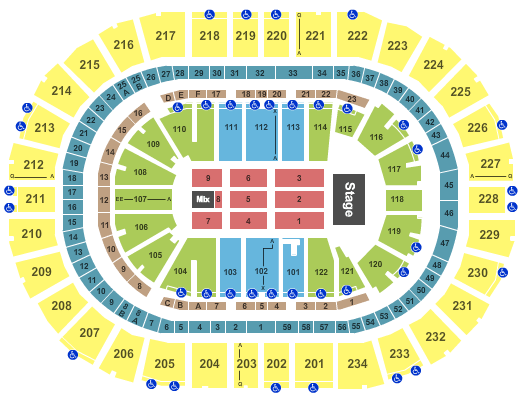 Ppg Paints Arena Detailed Seating Chart