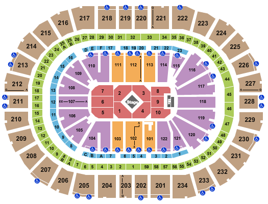 PPG Paints Arena Center Stage Seating Chart