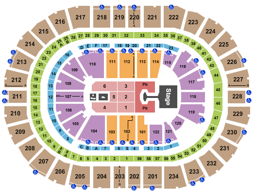 PPG Paints Arena Disturbed Seating Chart