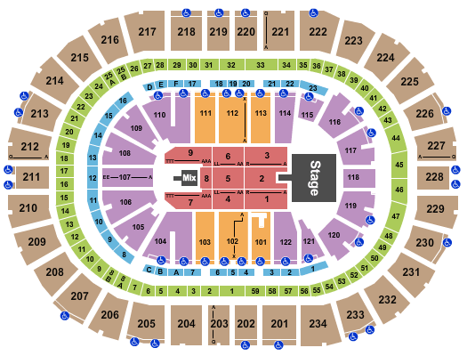 PPG Paints Arena Earth Wind and Fire Seating Chart