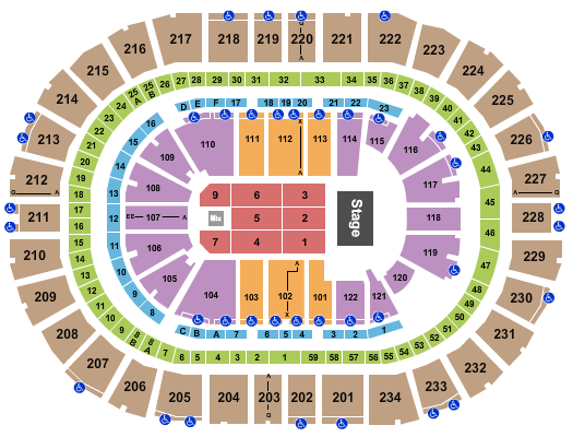 PPG Paints Arena End Stage 2 Seating Chart