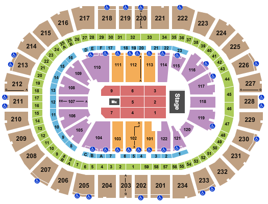 PPG Paints Arena Endstage 1 Seating Chart