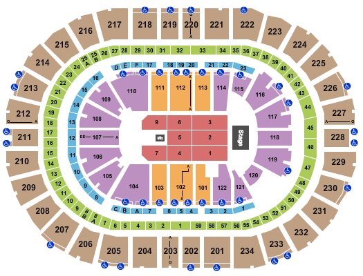 PPG Paints Arena Endstage 5 Seating Chart
