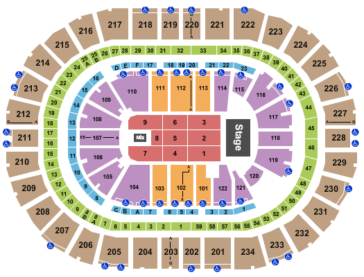 PPG Paints Arena Endstage 6 Seating Chart