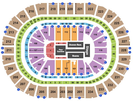 PPG Paints Arena Gold Over America Tour Seating Chart