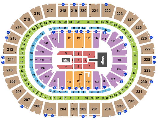 PPG Paints Arena Journey & Def Leppard Seating Chart