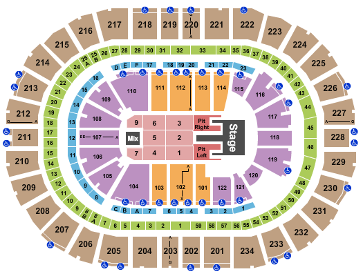 PPG Paints Arena Kane Brown Seating Chart