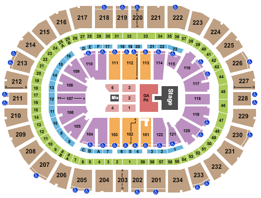 PPG Paints Arena Luke Combs Seating Chart
