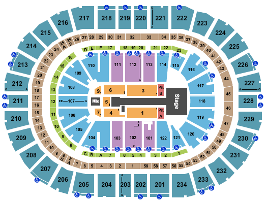 PPG Paints Arena Maroon 5 2018 Seating Chart