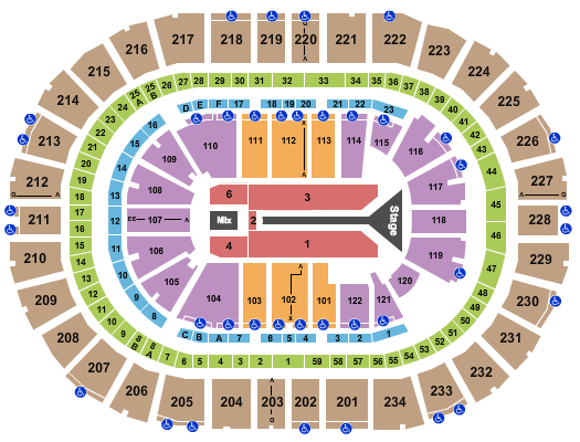 PPG Paints Arena Maroon5 Seating Chart