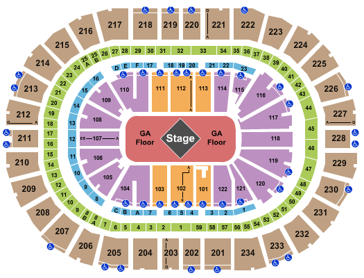 PPG Paints Arena Metallica Seating Chart