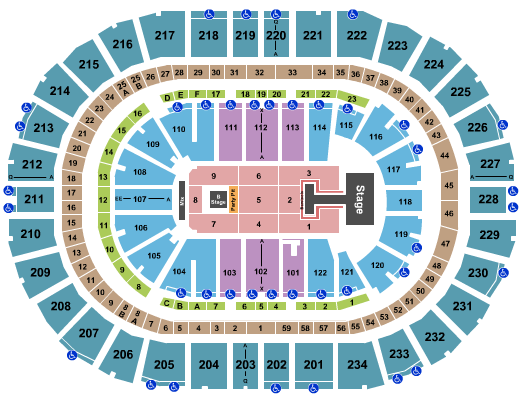 PPG Paints Arena NKOTB 2022 Seating Chart