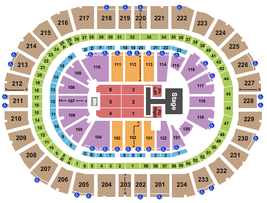 PPG Paints Arena Old Dominion Seating Chart