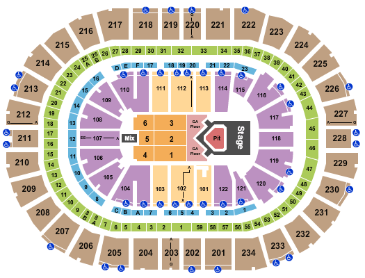 PPG Paints Arena The Lumineers Seating Chart