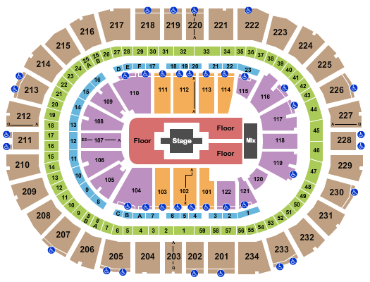 PPG Paints Arena Zach Bryan Seating Chart