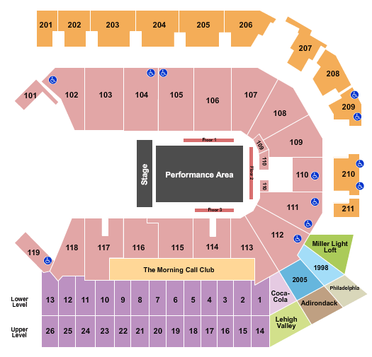 PPL Center Cirque Crystal Seating Chart