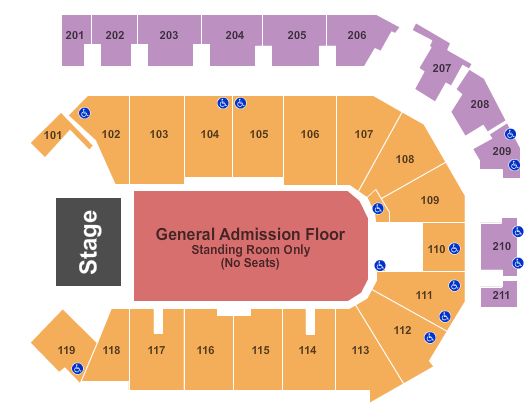 PPL Center Endstage GA Floor Seating Chart