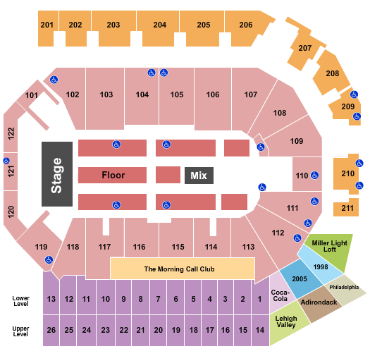 Ppl Center Seating Chart Allentown Pa