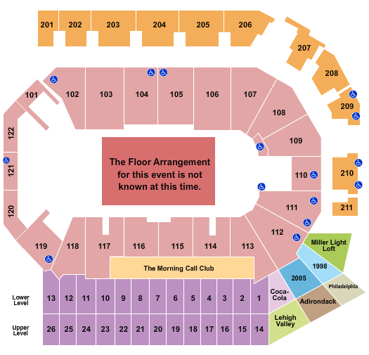 PPL Center Seating Map