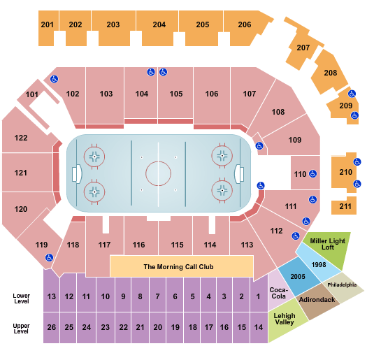 PPL Center Hockey Seating Chart