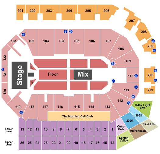 PPL Center Pentatonix Seating Chart