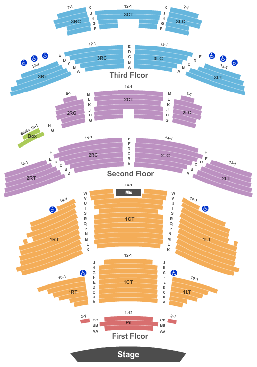 Pabst Theater Seating Map