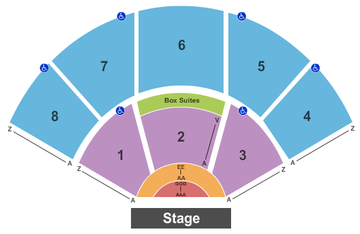 Pacific Amphitheatre Full House Seating Chart