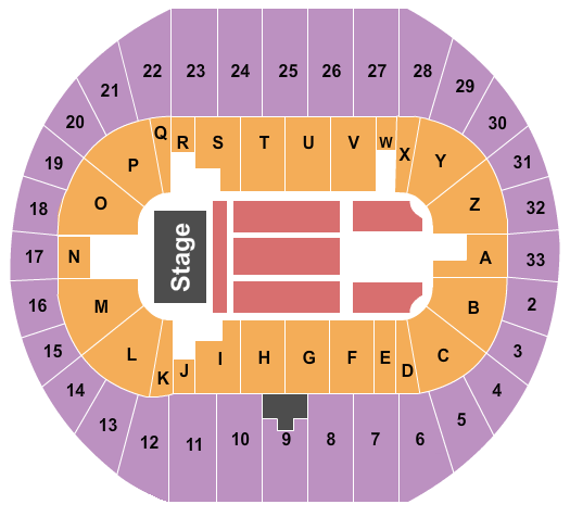 Pacific Coliseum City and Colour Seating Chart